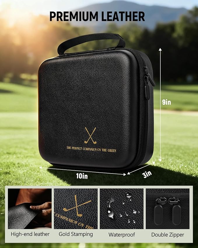 Coralogo Golf Gift for Men and Women - Golfing Accessories Kit Golf Gift Set for Birthday Valentines Day with Handy Case, Balls, Tees, Divot Tool, Score Counter, Club Cleaner, Towel, Card for Golfer