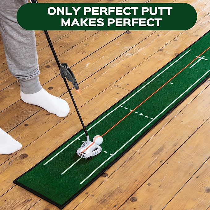 Indoor Golf Laser Putting Training Aid with Two Modes, Putting Training Aid for Alignment Tool, Precision Red Line Laser Putting Trainer, Cool Golf Gift for Golfers