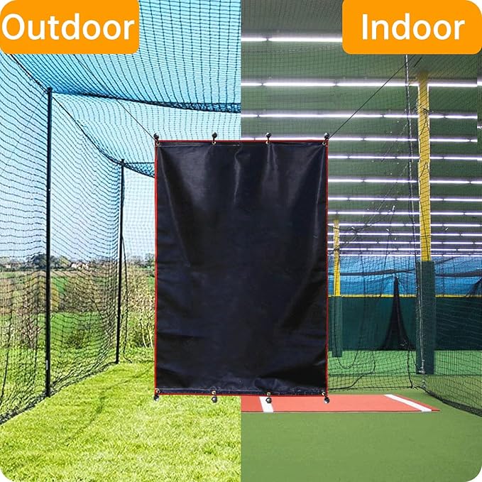 Gagalileo Batting Cage Backstop: Heavy-Duty Padding Vinyl Target with Strike Zone for Baseball & Softball Net Protector for Backyard & Training Facility