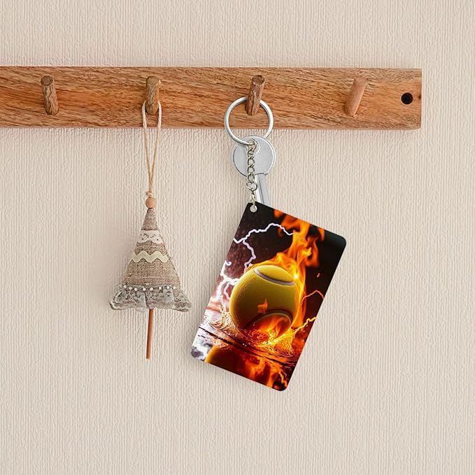 Keychain - Rectangular Acrylic Keychain Daily Key Ring Car Key Fob Holder 2X3 Inch