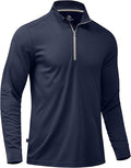 Obla Golf Quarter Zip Pullover for Men Mock Neck Sweatshirt Lightweight Sun Protection Men's Long Sleeve Golf Shirt
