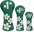Golf Club Covers Driver Headcovers Fairway 3 Wood Headcover Hybrid Cover Faux Leather Rescue Headcovers Golf Head Covers for Most Brand