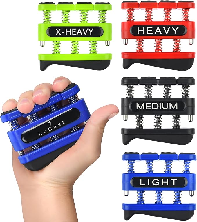 Finger Strengthener - Finger Exerciser for Forearm and Hand Strengthener - Hand Grip Workout Equipment for Musician, Rock Climbing and Therapy