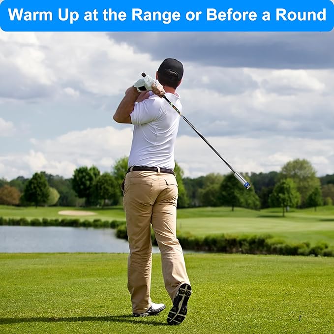 Golf Swing Trainer Golf Training Aid and Correction for Strength Speed, Golf Warm-up Stick Tempo Flexibility Training Club, with 3 Different Weights