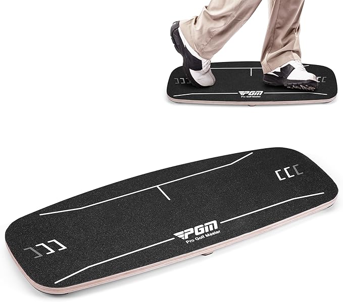 PGM Golf Pressure Plate Golf Balance Board - Gravity Transfer Board Training Aid to Shift Weight - Increase Swing Speed Training Aid Accessory Golf Balance Board for Beginners Training