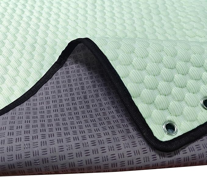 YOKYHOM Golf Cart Seat Covers, Universal Fit Golf Cart Seat Towel Blanket with Adjustable Tie Ropes & Non-Slip Bottom, Padded Design Fits Yamaha/EZGO/Club Car (39"x22", Light Green)