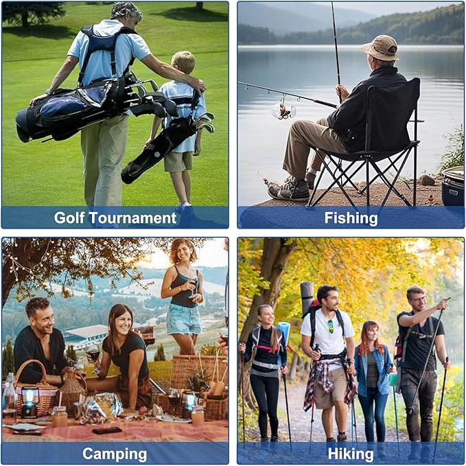 Golf Beer Sleeve with 7 Ice Pucks, Insulated Golf Bag Cooler Holds 7 Cans, Leak-Proof Zipper Sling Beer Sleeves Unique Golf Accessories Golfing Gifts for Men