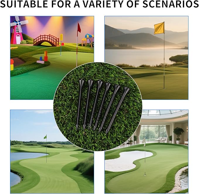 100pcs Personalized Golf tees, Printed with Your Name or Text Logo. Customized Black Wooden Golf tees, 3 1/4 inches, Personalized Golf Gifts