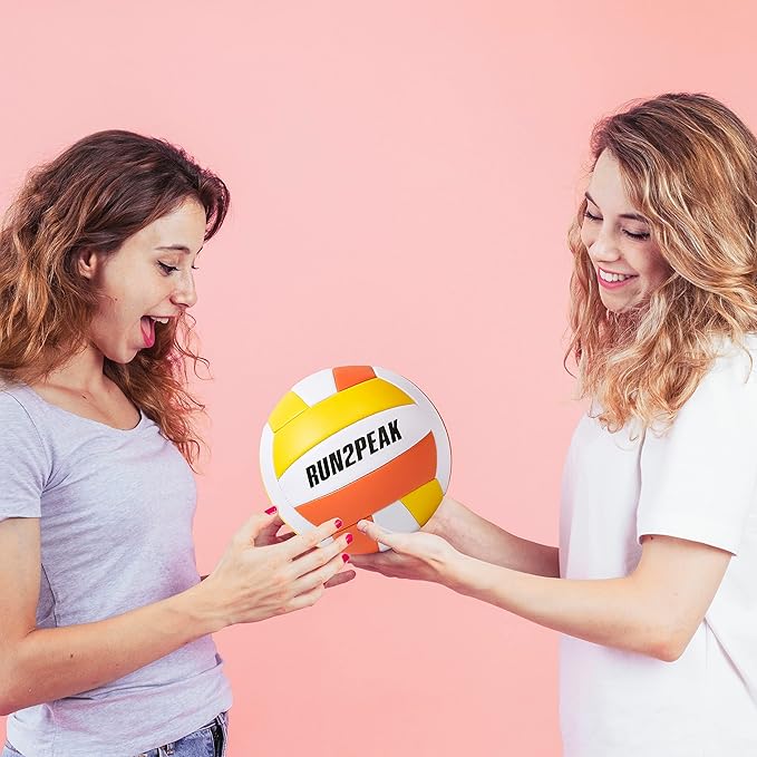 Soft Touch Volleyball Ball Gifts for Teen Girls Kids Youth Team Beginners Durable Volleyballs for Outdoor Indoor Beach Pool Water Play Official Size 5 Training Practice Volley Ball