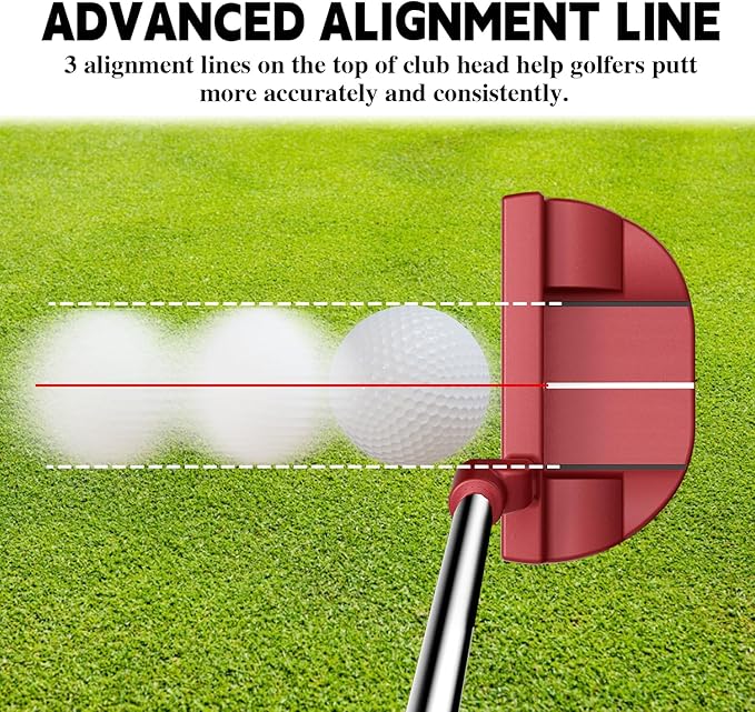 MAZEL Tour GS Men's Golf Putter,Right Handed,Golf Head Cover Included