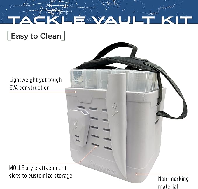 FROGG TOGGS EVA Tackle Vault, Lightweight, Customizable Fishing Tackle Bag