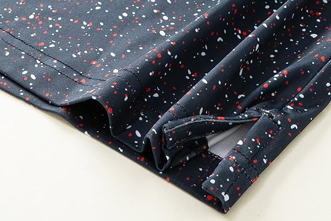 Mens Golf Shirts Quick Dry Moisture Wicking Casual Short Sleeve Performance Athletic Print Collared Stylish Men Polo Shirt