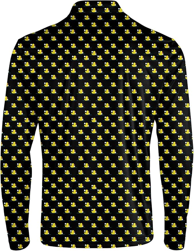 Men's Long Sleeve Golf Shirt Quick Dry 3 Button Work Fishing Outdoor Casual Collar Shirt