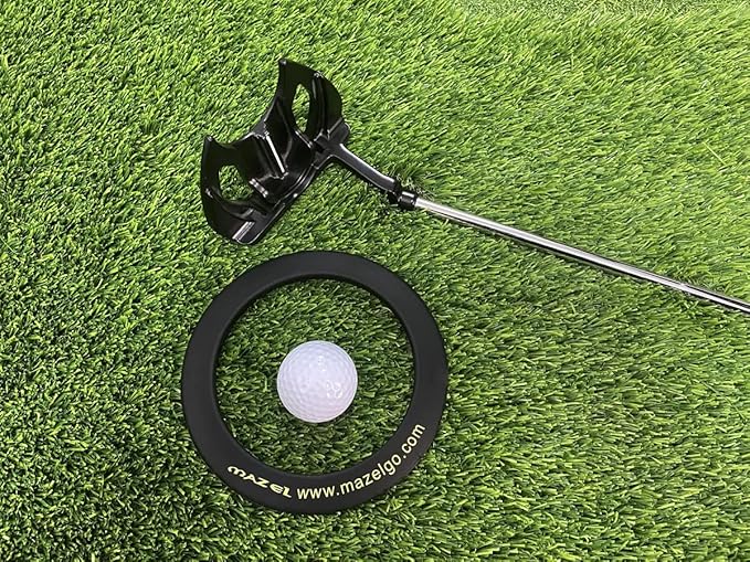 MAZEL Golf Putting Cup/Ring for Training Aid Indoor & Outdoor - All-Direction Practice Hole Putting Accuracy Trainer