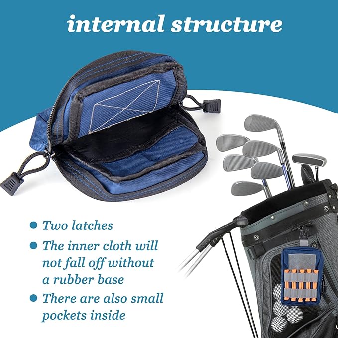 Golf Balls Bag,Molle Golf Tees Holder Pouch For Golf Rangefinder Storage,Zipper Golf Accessories Bag for Men And Women