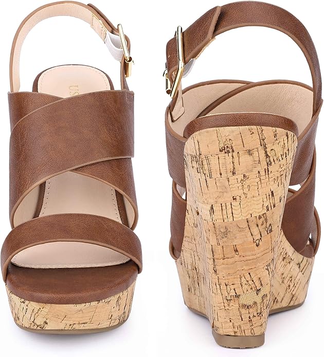 Perphy Open Toe Platform Wedge Sandals for Women