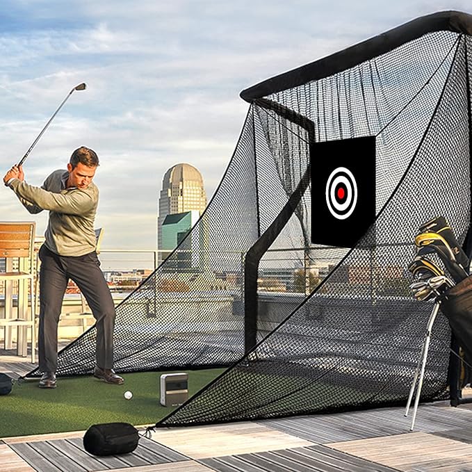 Golf Target Cloth 5' x 5' Golf Hitting Cloth Training Aids Practice Backstop Target for Driving Range Indoor Outdoor
