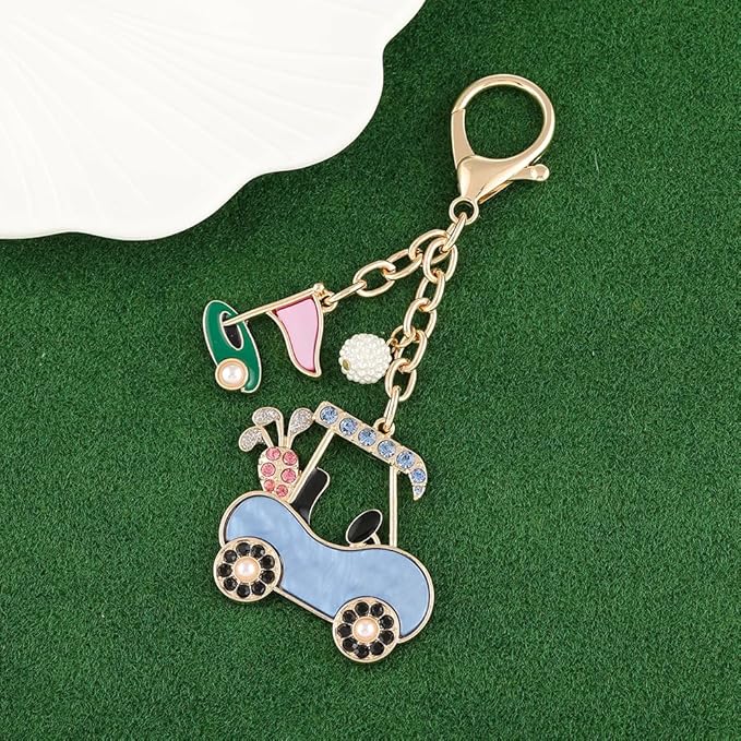 Madison Tyler Western Cowboy Boots Cherry Bow Bubble Tea Strawberry Cute Keychain | Bag Charms for Handbags Purse Charms