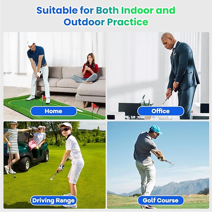 Retractable Golf Swing Training,Golf Training Aid,Golf Grip Trainer,Golf Accessories for Men,Right-Handed Strength & Tempo Training for Chipping Hitting