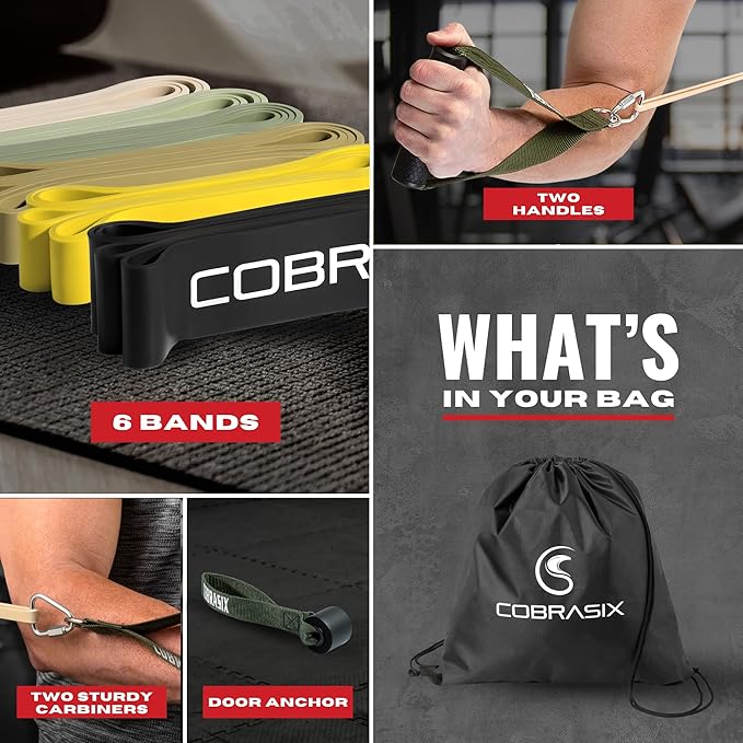 Resistance Bands | Long Resistance Bands for Working Out | Pull-Up Bands for Strength Training, Physical Therapy, Stretching, WOD | Exercise Bands for Home Gym | Workout Bands | Men and Women