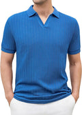 Esabel.C Golf Shirts for Men Dry Fit Performance Short Sleeve Print Moisture Wicking Collared Shirt