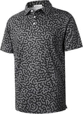 zeetoo Men's Polo Shirts Hawaiian Golf Polos Shirts Short Sleeve Performance Moisture Wicking Mens Golf Shirts