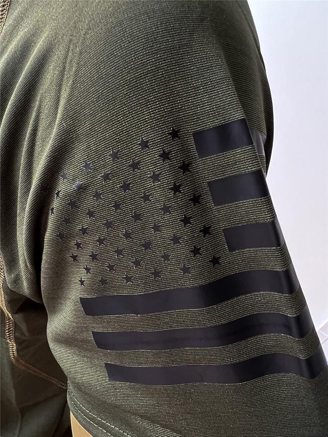 HARGLESMAN Men's 1776 Independence Day American Flag Short Sleeve Polo Golft Shirt(S-3XL)