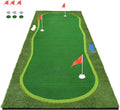 Golf Putting Green, Professional Grade Large Golfing Putting Mats with Sand Pit and Water Hazard for Indoor Outdoor