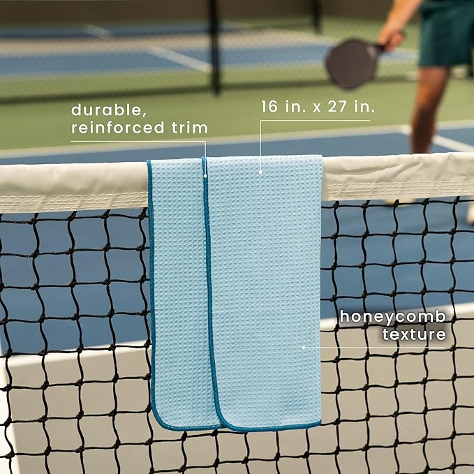 S&T INC. Pickleball Towels, Microfiber Gym Towels for Gym Bag, 16 Inch x 27 Inch, 3 Pack