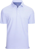 Alex Vando Mens Golf Shirt Moisture Wicking Classic Print Golf Shirts for Men