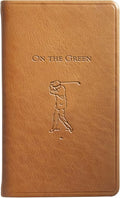 Graphic Image On The Green, Golf Score Book, Genuine Calfskin Leather (British Tan, 3" x 5")