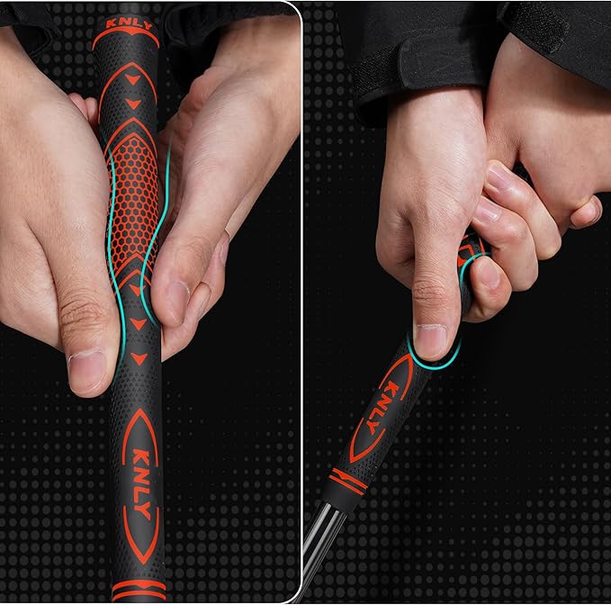 KNLY Golf Grips Set of 13 - High Traction and High Feedback Rubber Golf Club Grips with Anti-Slip and All Weather Performance，13 Grips with 15 Tapes and 13 Grips with All Repair Kits for Choice.