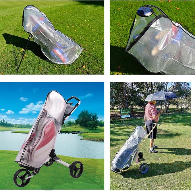 Transparent Golf Bag Rain Cover, Waterproof Rain Cover for Golf Bag