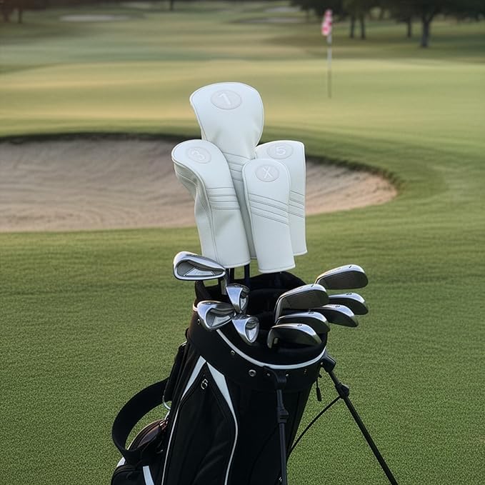 ProActive Sports Vintage Golf Club Head Covers | Classic Leather Look