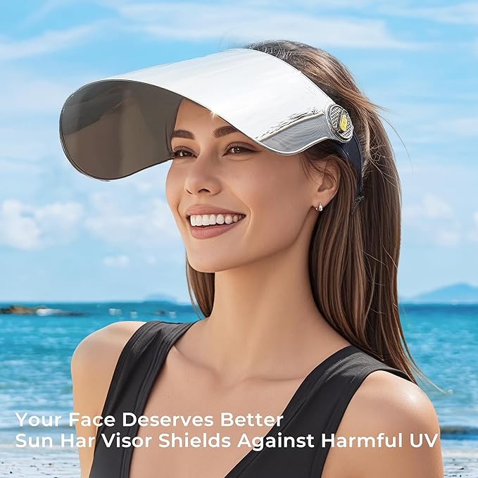 Sun Visor Hats, Sun Visors for Women, Summer UV Blocking Sun Protection Hat, Visor Hats for Women Lightweight & Breathable
