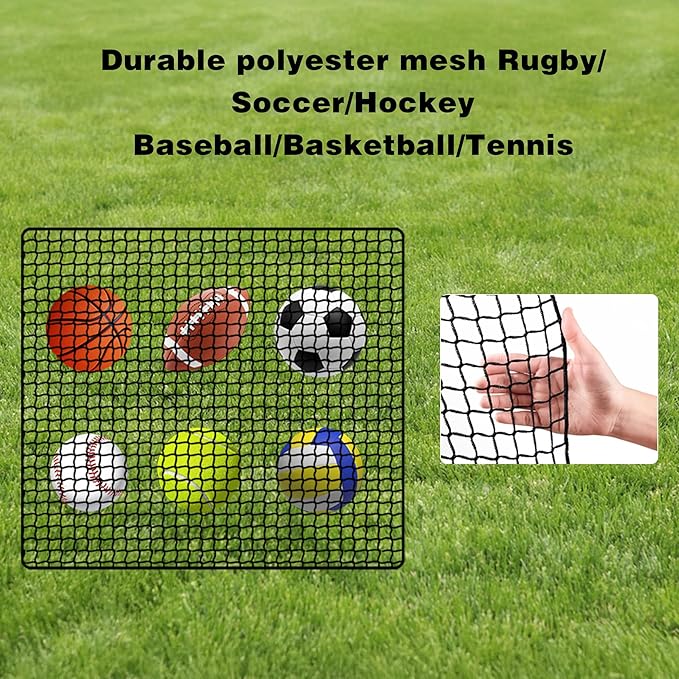 Golf Net, 12X12ft /12X15ft/12X20ft Golf Practice Net Sports Practice Barrier Net for Baseball, Hockey, Soccer, Netting for Garage, Backyard, Indoor Outdoor Sports Netting
