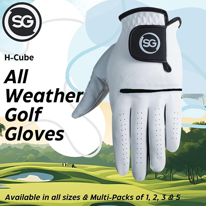 H-Cube All-Weather & Leather Golf Gloves