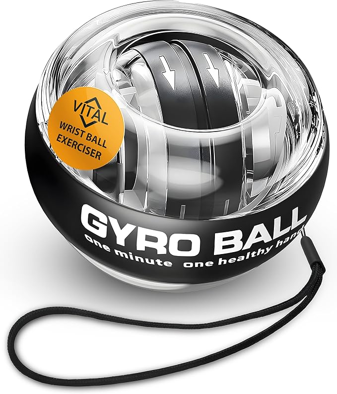 Vital Wrist Ball Exerciser Gyro Ball Hand Gyroscopic Wrist Strengthener & Forearm Trainer with Zinc Rotor Grip Strength Training, Wrist Exerciser & Arm Exercise Equipment Portable Fitness Accessory