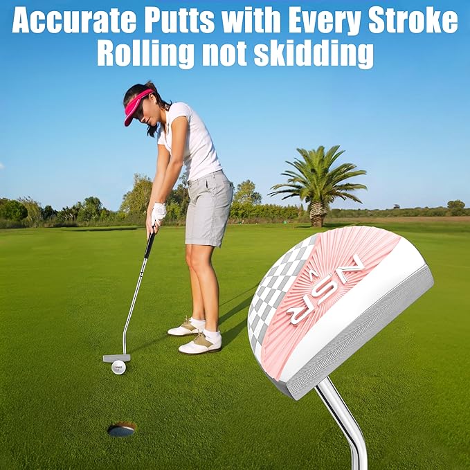 PGM 18 Piece Women's Golf Clubs Full Set for Right Handed, Complete Golf Set for Beginner to Intermediate Golfers with Driver, Woods, Hybrid, Irons, P/S Wedges, Putter, Headcovers and Stand Bag
