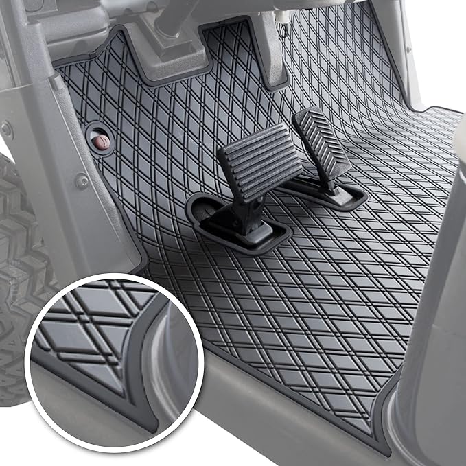 Xtreme Mats EZGO RXV Golf Cart Mat, Full Coverage Golf Cart Floor Liner Mat - Only Fits EZGO RXV (2008-2022) & 2Five (2009+) - All Black