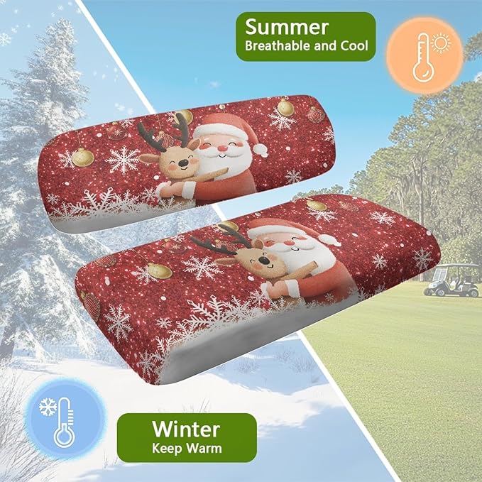 Fashion Print Golf Cart Seat Covers 2 Passenger Golf Cart Backrest Cover Golf Cart Seat Towel Gift for Friends