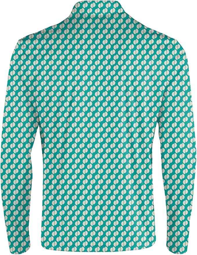 Men's Long Sleeve Golf Shirt Quick Dry 3 Button Work Fishing Outdoor Casual Collar Shirt