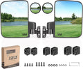 10L0L Golf Cart Mirror No Drilling Side Mirrors with Blind Spot Mirrors Universal for Yamaha, Club Car, EZGO, Folding Side Rear View Mirrors Adjustable 180 Degree HD Glass