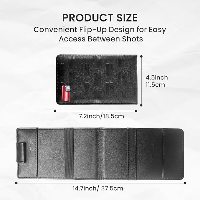 FINGER TEN Golf Scorecard Holder with 2 Free Pencils Value Pack, Premium Leather Yardage Books Cover Weatherproof, Lightweight Portable Score Tracking Accessories for Men Women