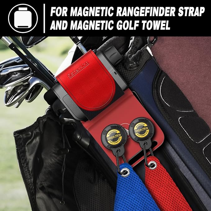 Golf Bag Metal Landing Pads for Magnetic Golf Towel,Golf Rangefinder,Golf Flask,Golf Speaker- Quick Access to Magnetic Golf Equipment and Accessories-Golf Gift -US Patent