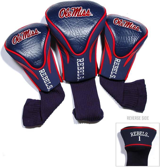 Team Golf NCAA Numbered 1, 3, & X, Fits Oversized Drivers, Utility, Rescue & Fairway Clubs, Velour Lined for Extra Club Protection