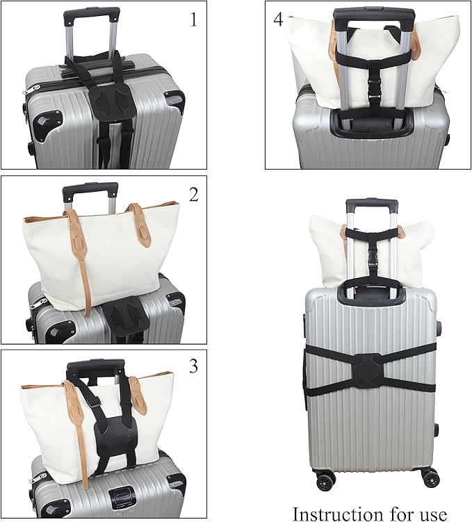 Adjustable Luggage Straps for Suitcases Add a Bag High Elastic Travel Bungees Connecting Carry On Bag TSA Approved (Green Luggage strap-1PCS)