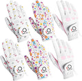 FINGER TEN Women’s Golf Gloves Ladies Left Hand Right Handed Golfer Value 6 Pack, All Weather Rain Grip Glove Pink Fit Small Medium Large XL