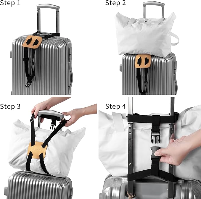Luggage Straps Bag Bungee， Luggage Straps Suitcase Adjustable Belt，Add a Bag Easy to Travel Suitcase Elastic Strap Belt (Orange Luggage strap-1PCS)