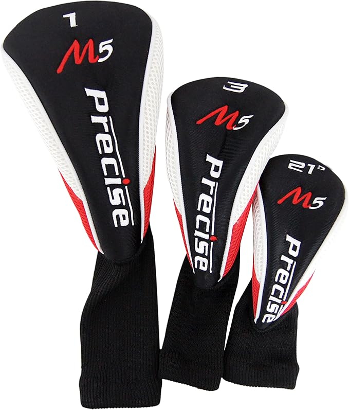 Left Handed M5 Golf Club Set for Tall Men, Black/Red